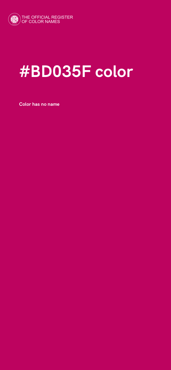 #BD035F color image