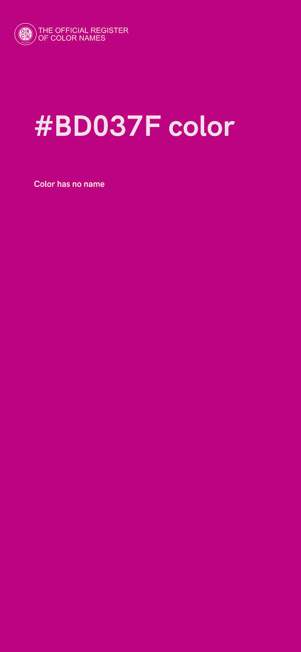 #BD037F color image