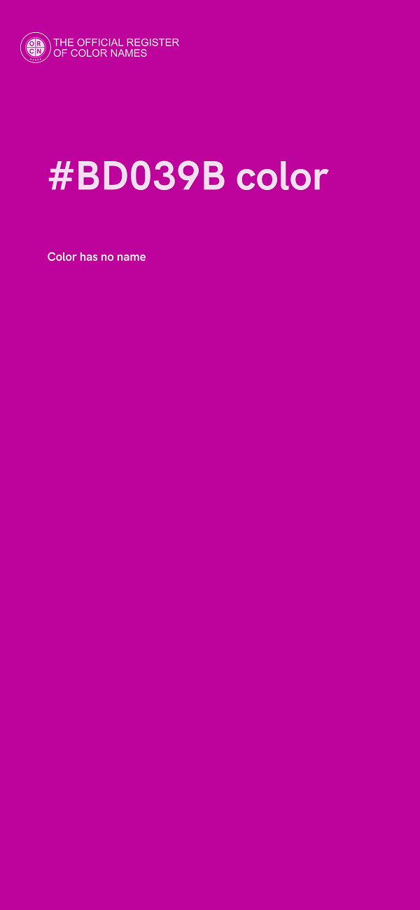 #BD039B color image