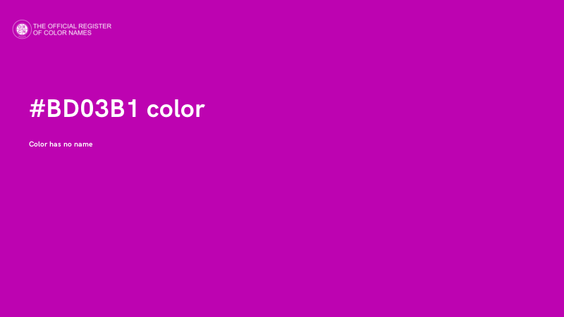 #BD03B1 color image