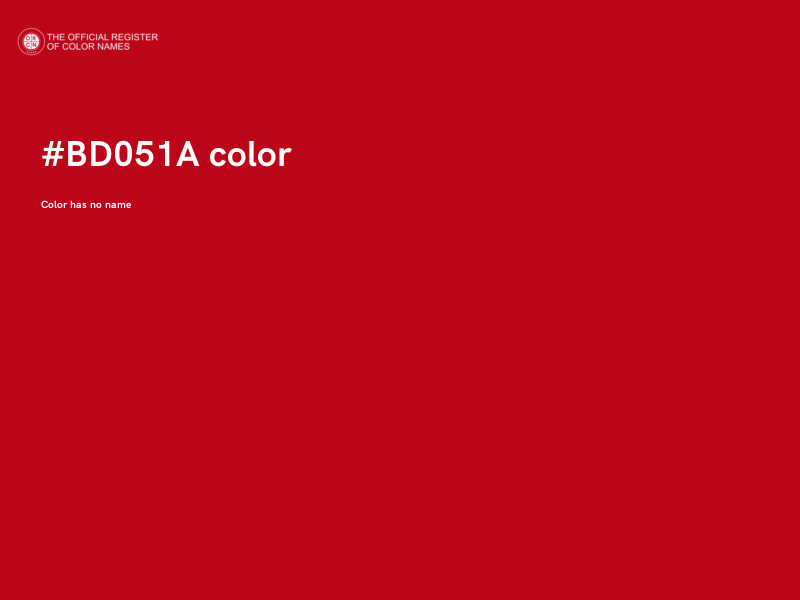 #BD051A color image