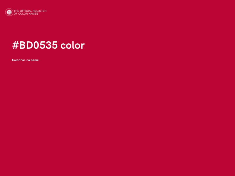 #BD0535 color image