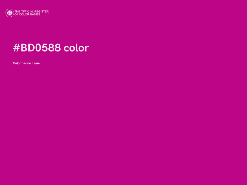 #BD0588 color image