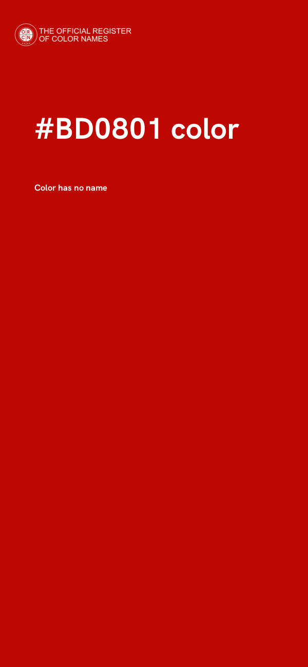 #BD0801 color image