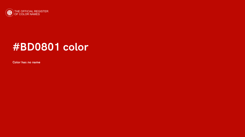 #BD0801 color image
