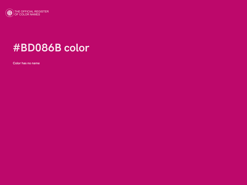 #BD086B color image