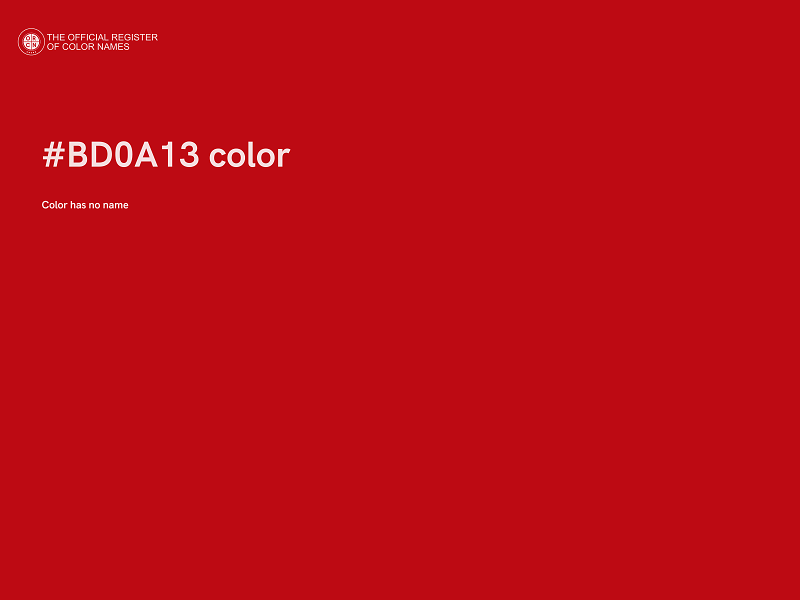 #BD0A13 color image
