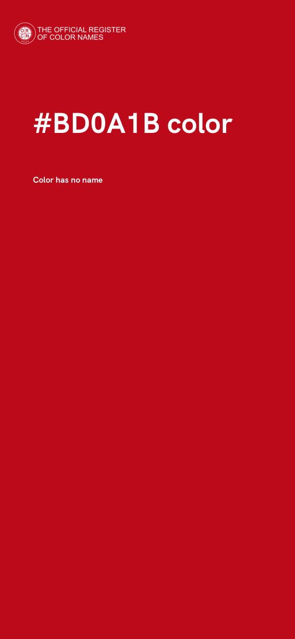 #BD0A1B color image
