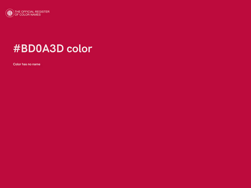 #BD0A3D color image