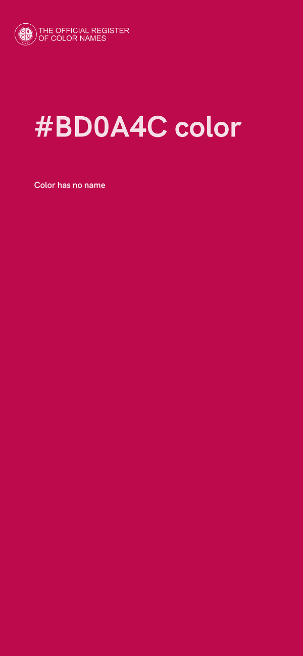 #BD0A4C color image