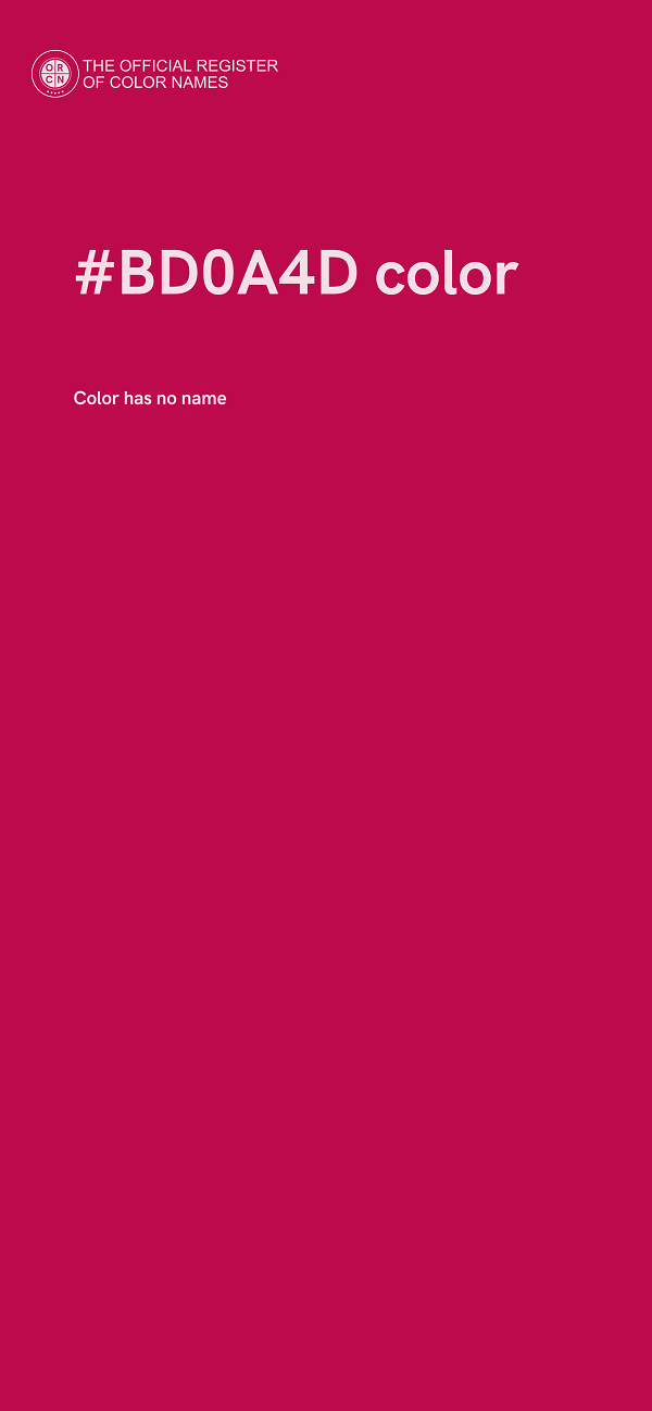 #BD0A4D color image