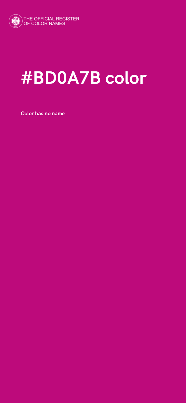 #BD0A7B color image