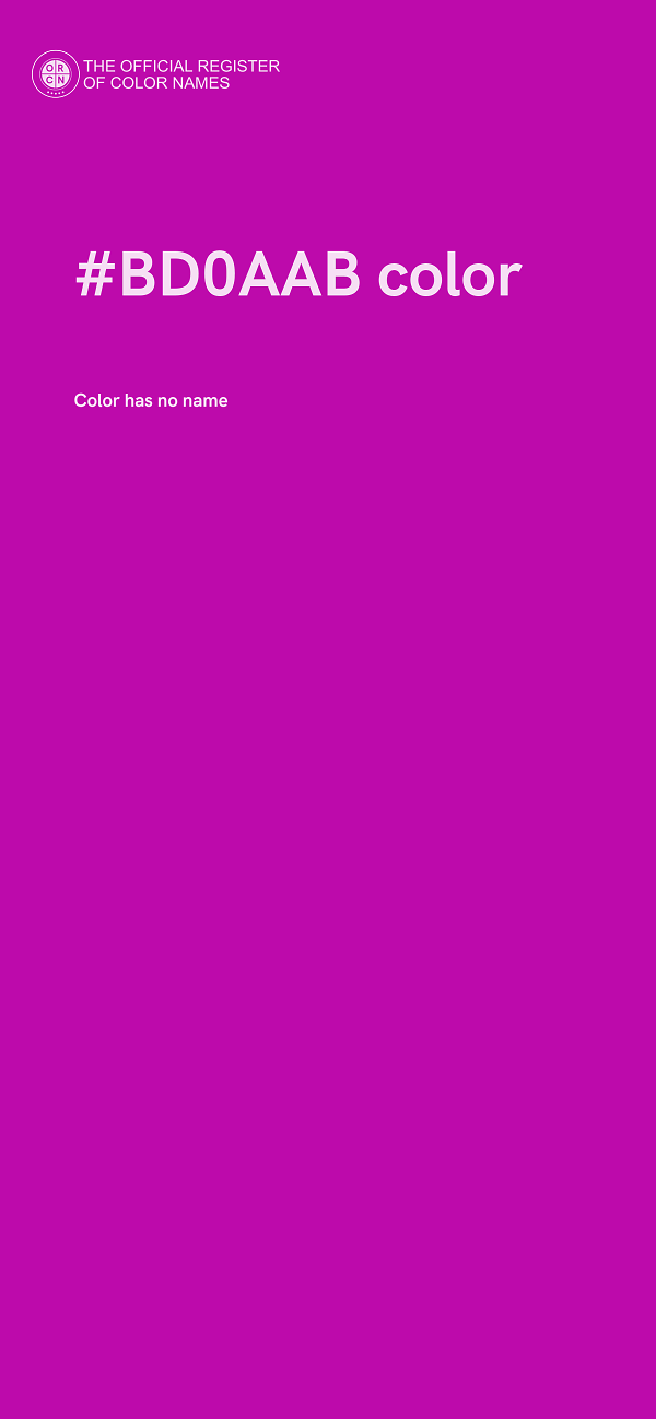 #BD0AAB color image