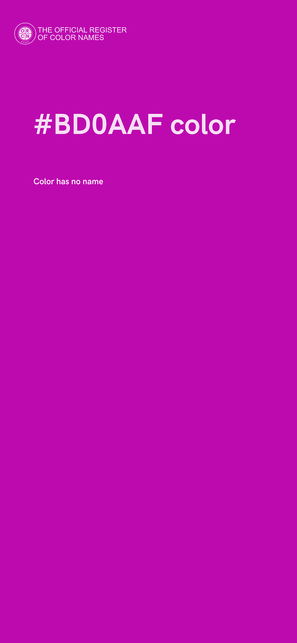 #BD0AAF color image