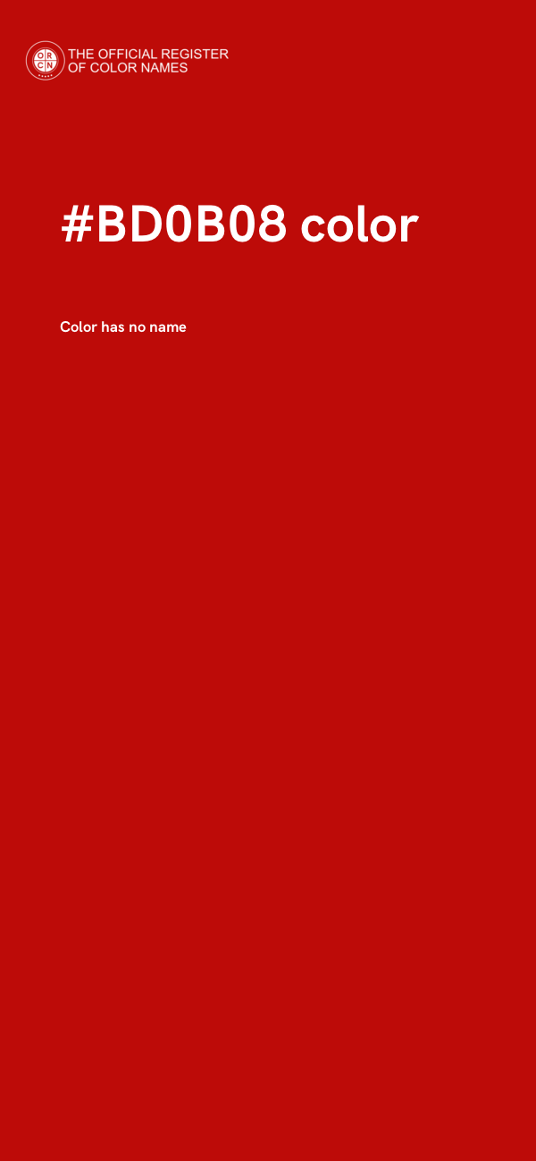 #BD0B08 color image