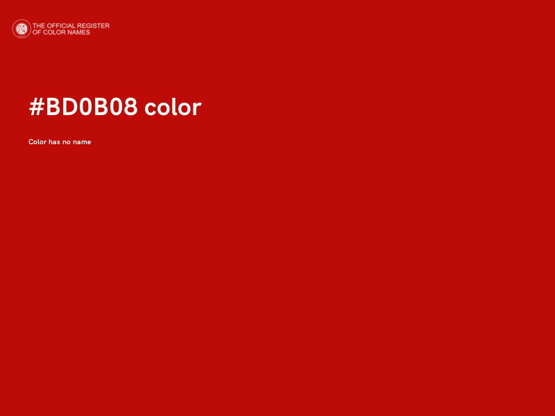 #BD0B08 color image