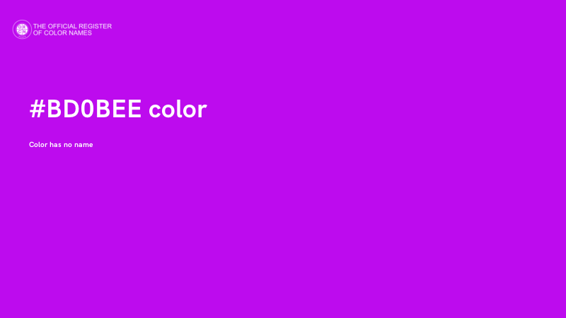 #BD0BEE color image