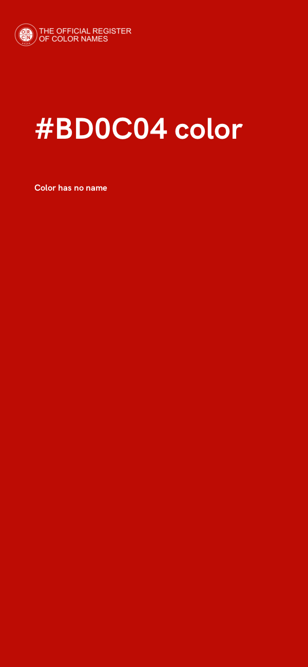 #BD0C04 color image
