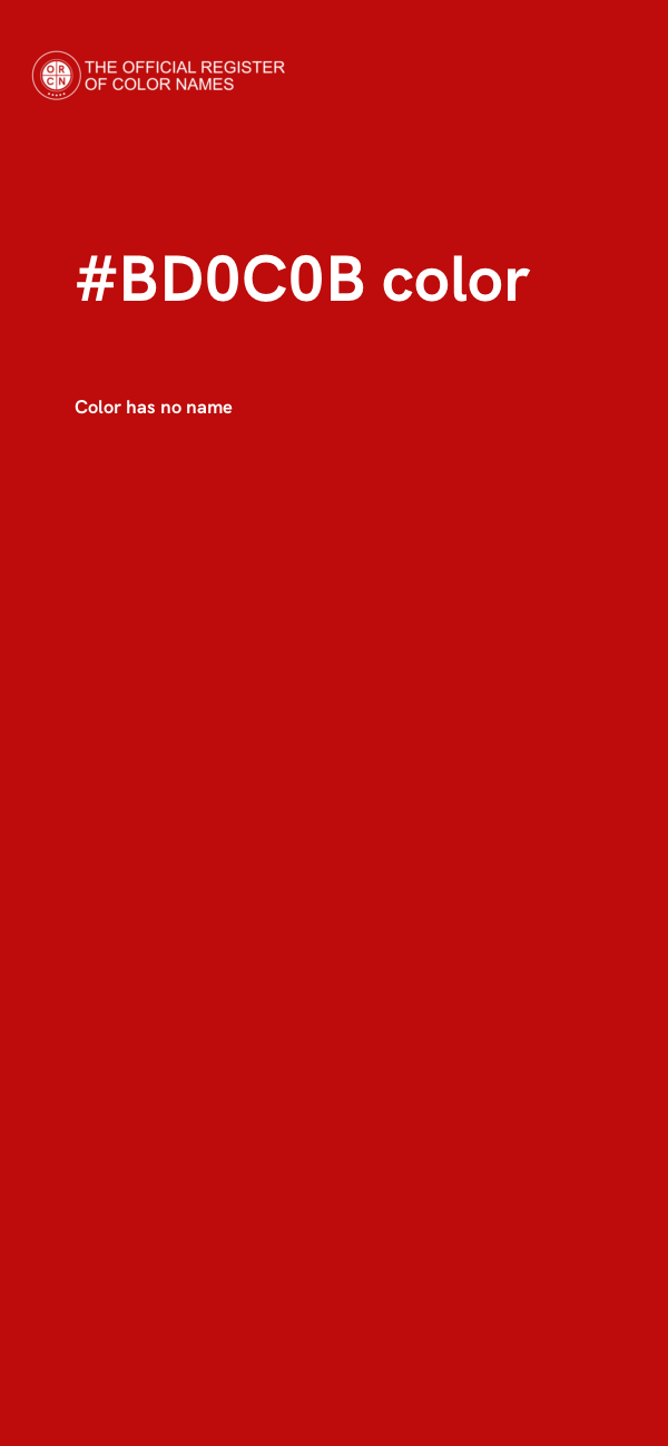 #BD0C0B color image