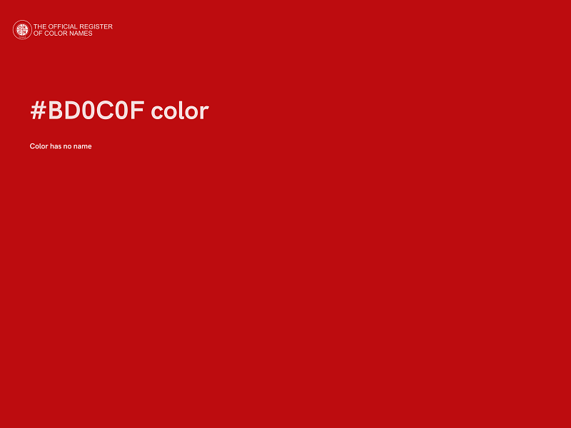 #BD0C0F color image