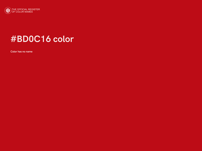 #BD0C16 color image