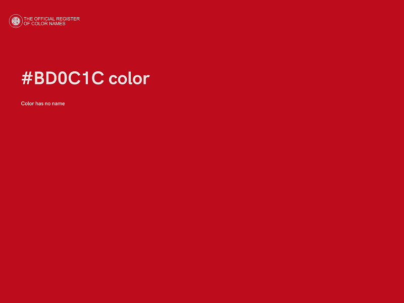 #BD0C1C color image