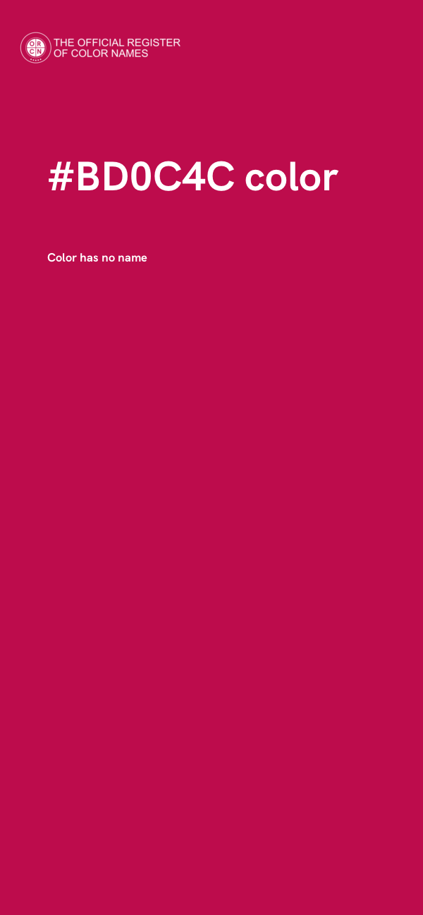 #BD0C4C color image