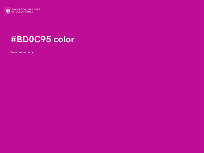 #BD0C95 color image