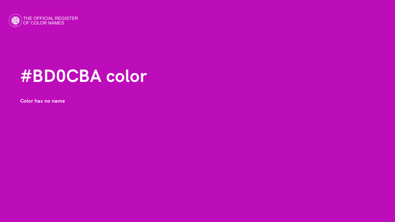 #BD0CBA color image