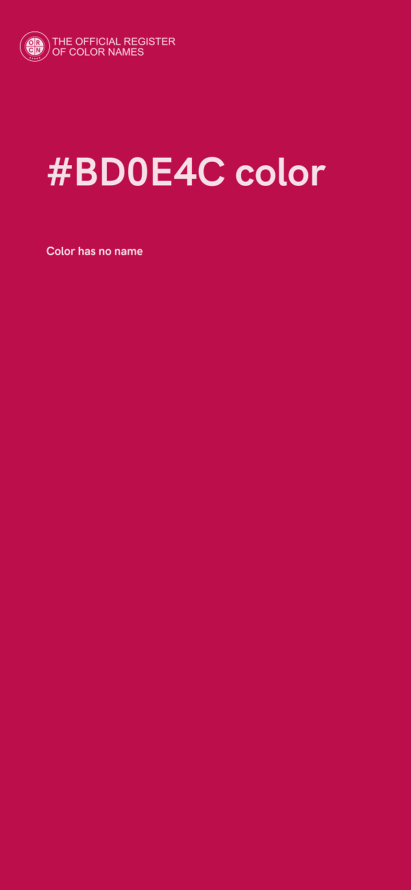 #BD0E4C color image