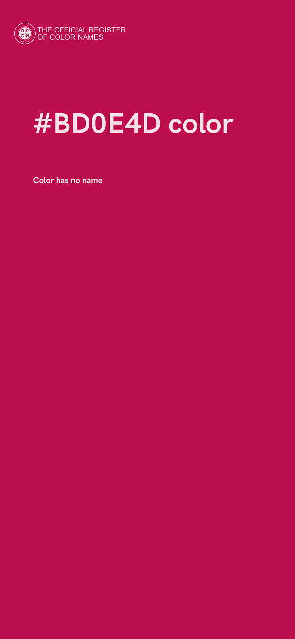 #BD0E4D color image