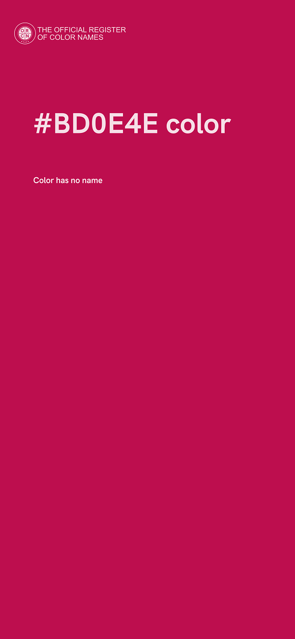#BD0E4E color image