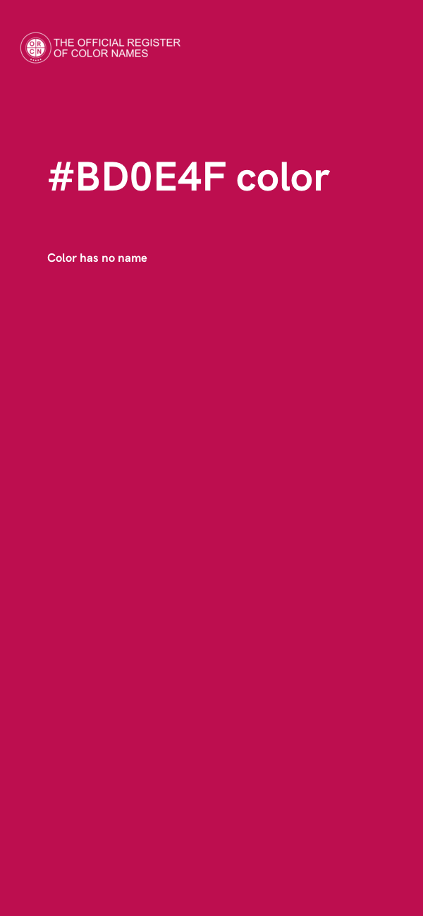 #BD0E4F color image
