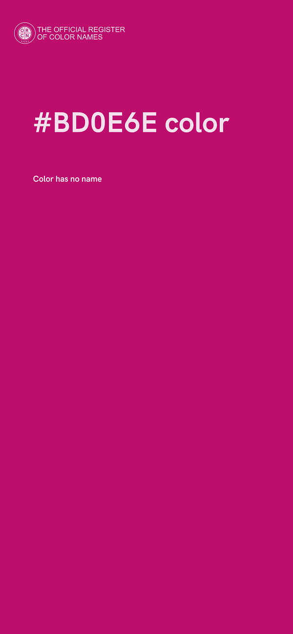 #BD0E6E color image