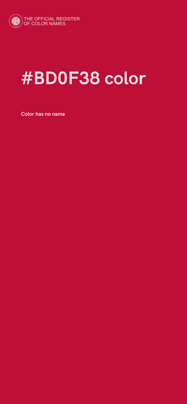 #BD0F38 color image