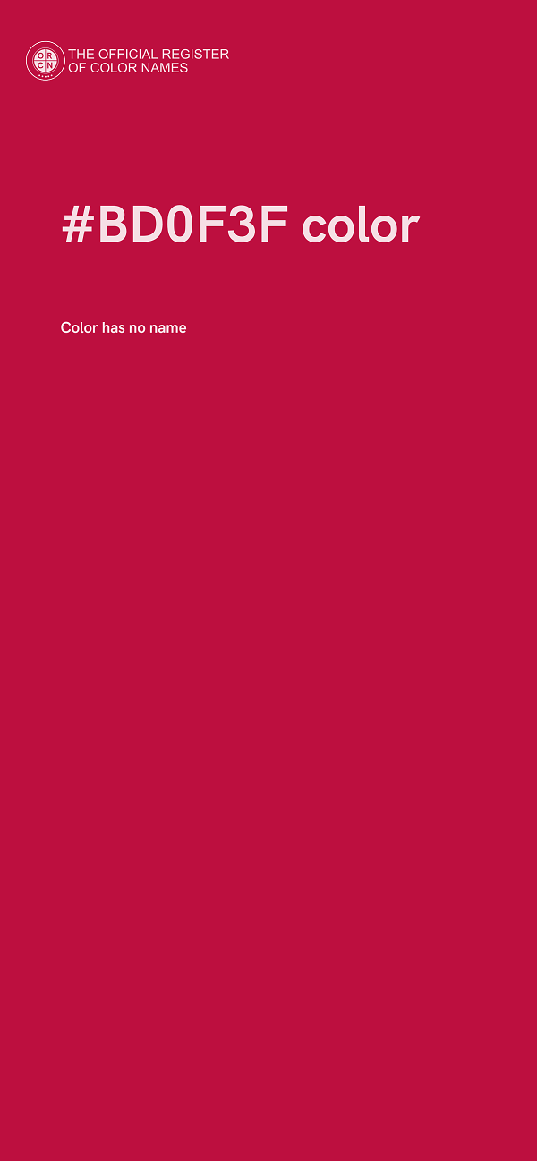 #BD0F3F color image