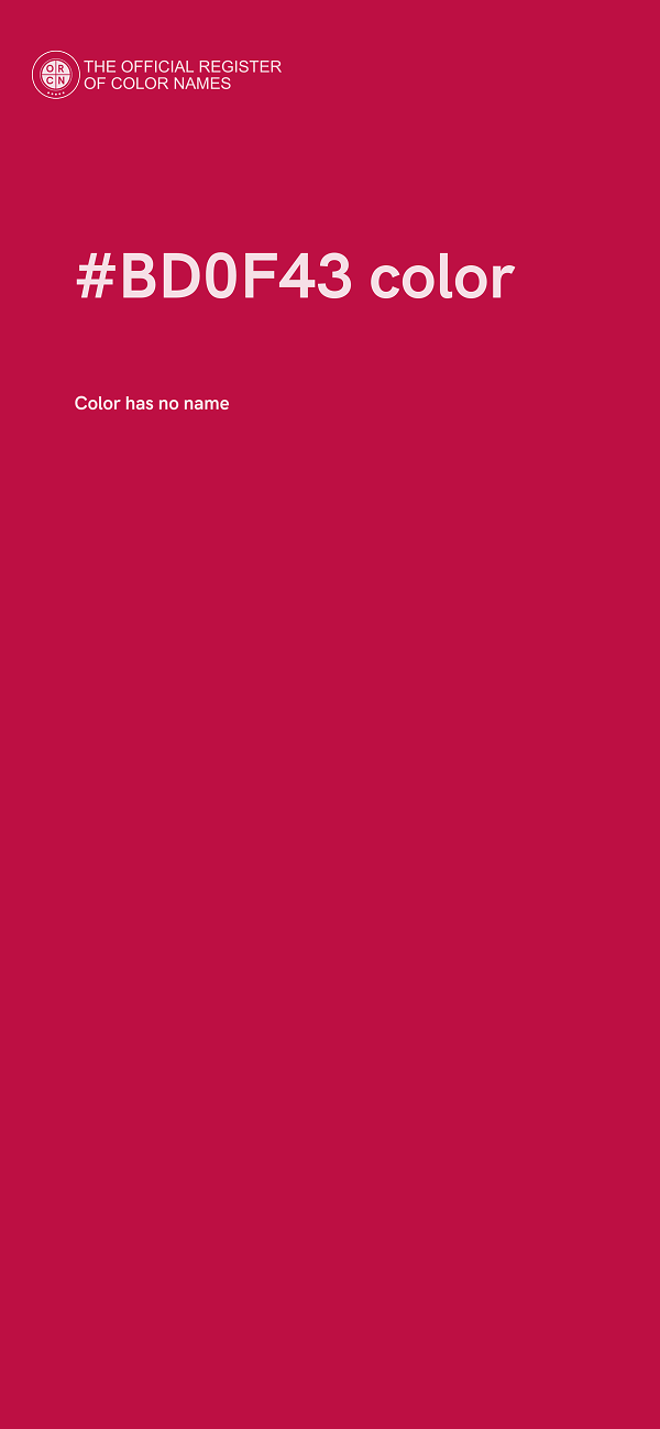 #BD0F43 color image