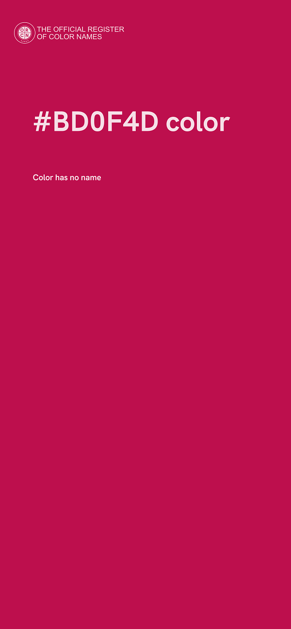 #BD0F4D color image