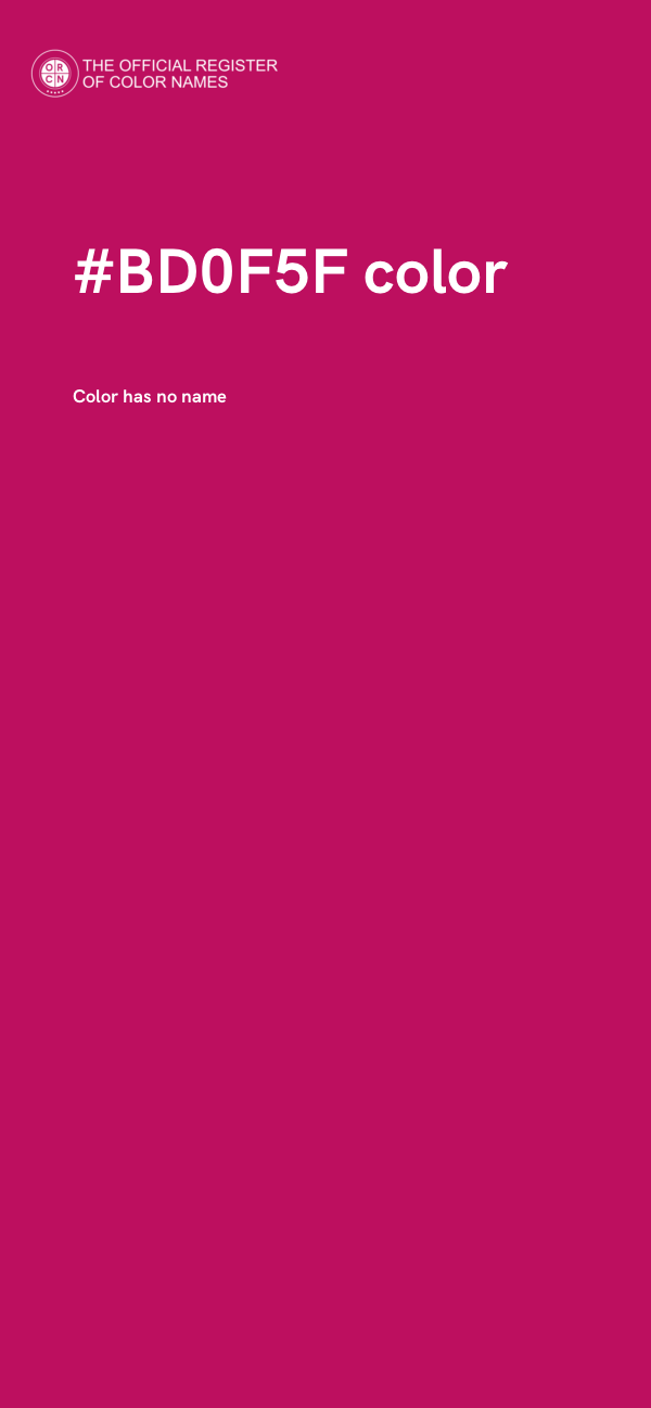 #BD0F5F color image