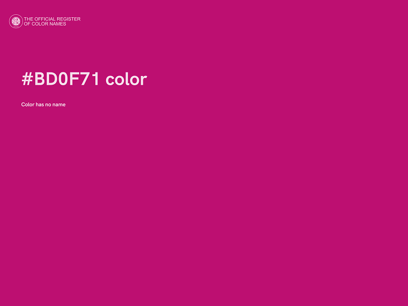 #BD0F71 color image