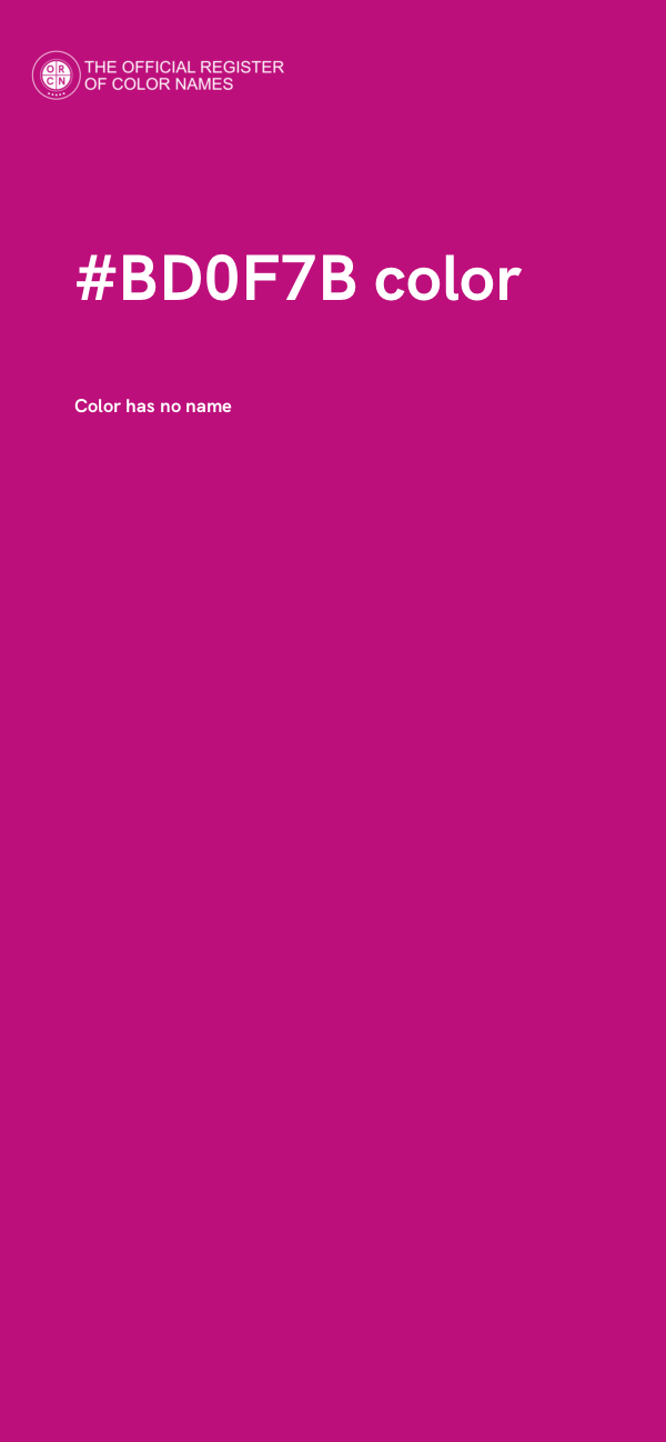 #BD0F7B color image