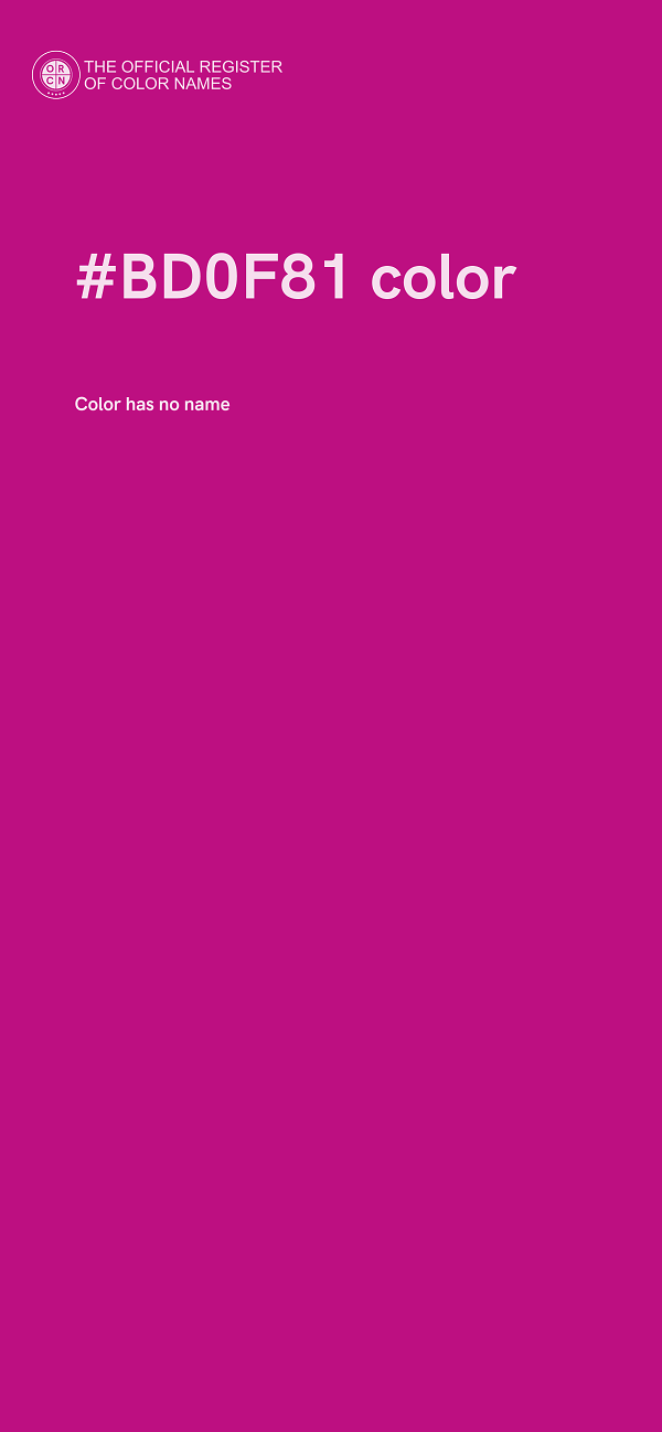 #BD0F81 color image