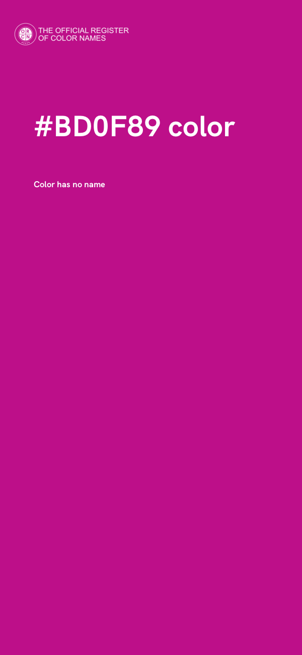 #BD0F89 color image