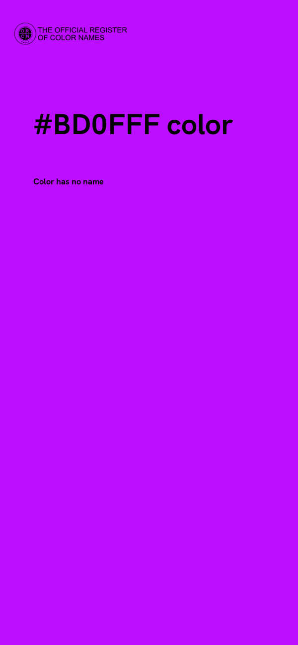 #BD0FFF color image