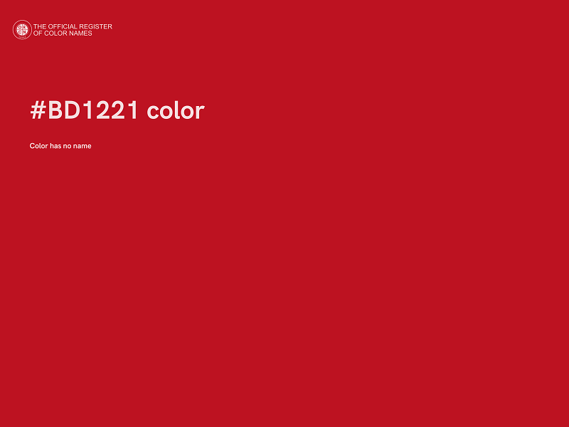 #BD1221 color image