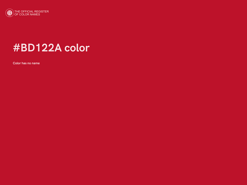 #BD122A color image