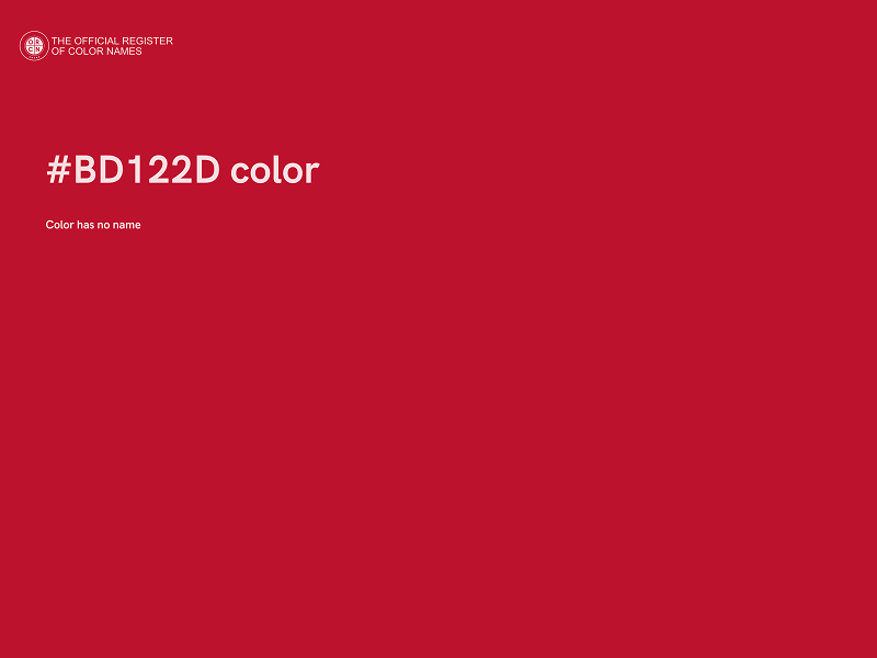 #BD122D color image