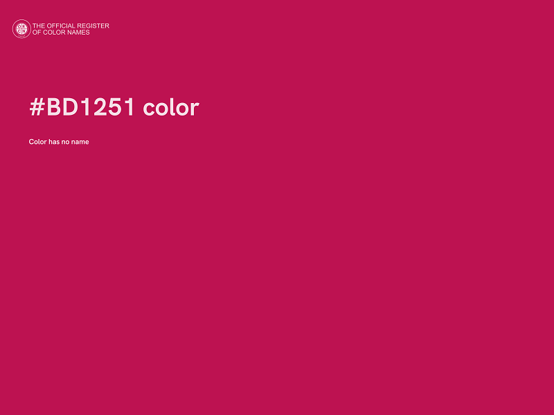 #BD1251 color image