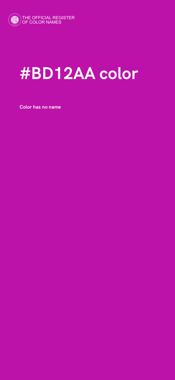 #BD12AA color image
