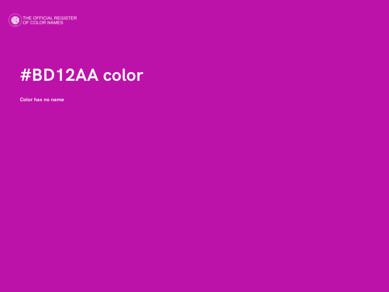 #BD12AA color image